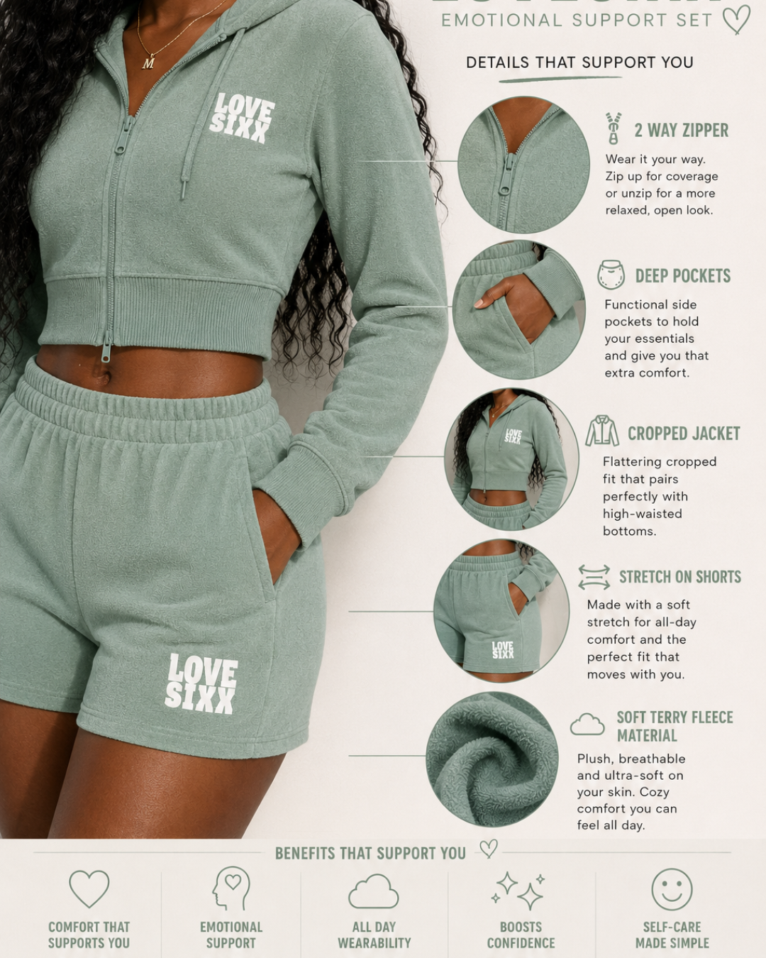 Emotional Support Shorts (Green)
