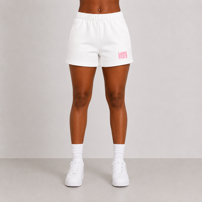 Emotional Support Shorts White